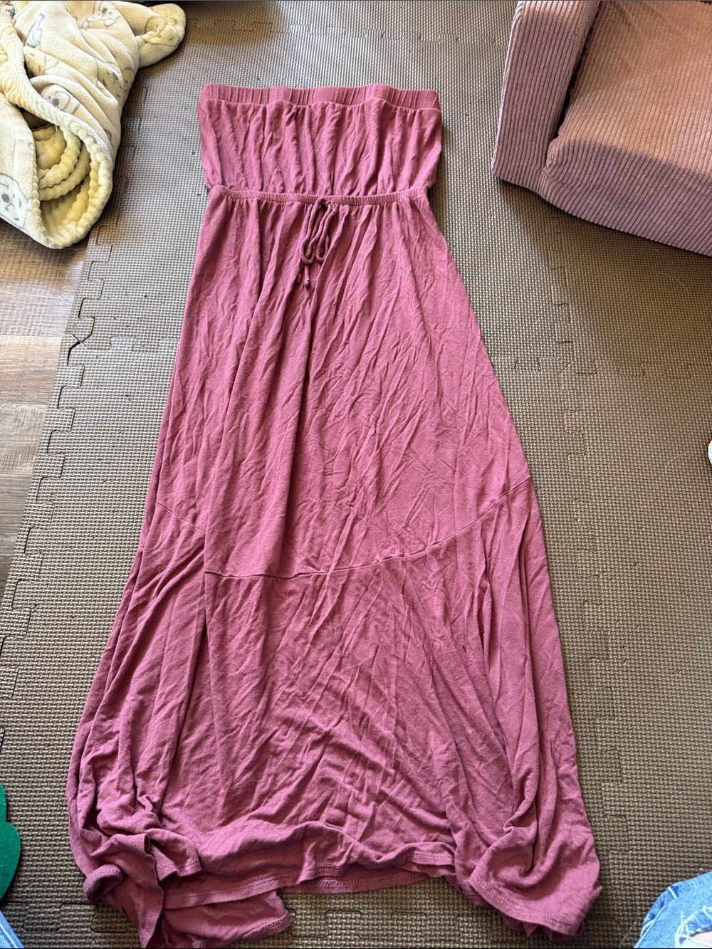 Rolla Coster Strapless Maxi Dress in Dusty Rose
